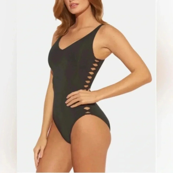 Bleu Rod Beattie Twister Lace Down One Piece Size - Picture 5 of 12